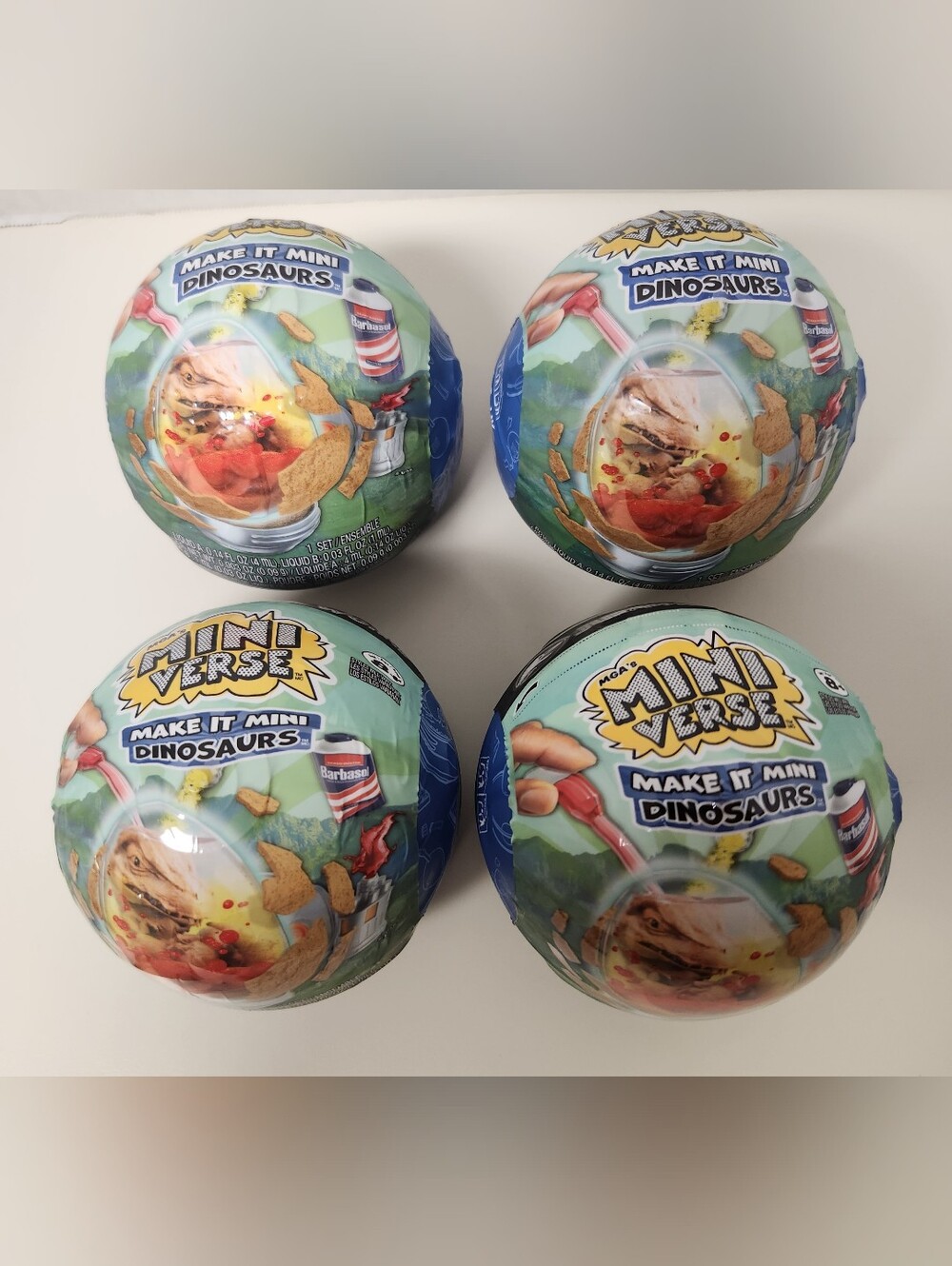 Bundle of 4 MGA's Miniverse Make It Mini Dinosaurs Jurassic World